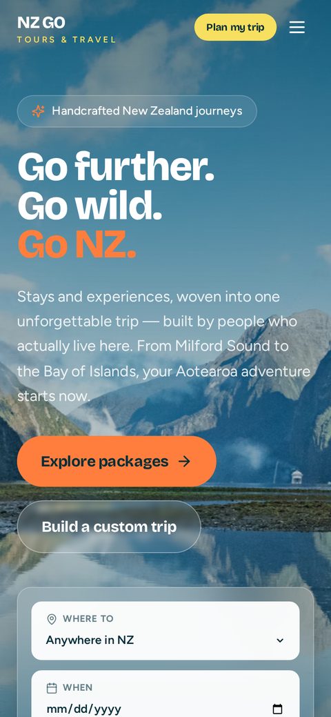 Plan a New Zealand trip from any phone